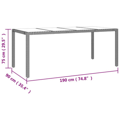 Set da Pranzo da Giardino 9 pz con Cuscini Beige in Polyrattan | homemem39