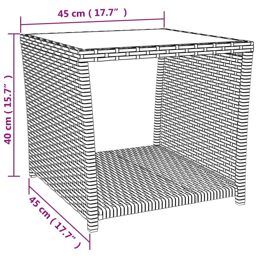 Set da Pranzo da Giardino 3 pz con Cuscini Beige in Polyrattan | homemem39