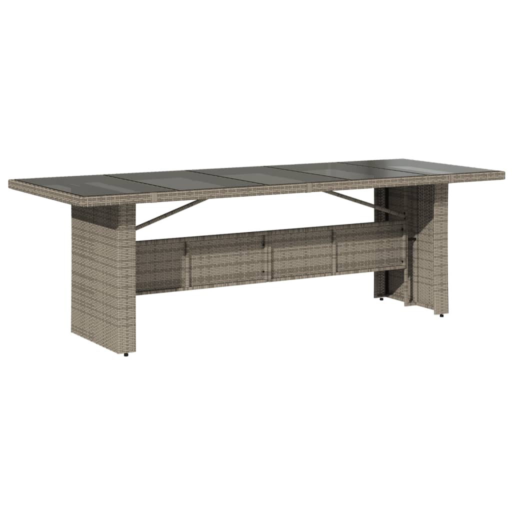 Set da Pranzo da Giardino 9 pz con Cuscini in Polyrattan Grigio | homemem39