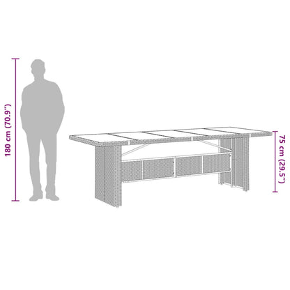 Set da Pranzo da Giardino 9 pz con Cuscini Nero in Polyrattan | homemem39