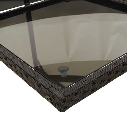 Set da Pranzo da Giardino 9 pz con Cuscini Nero in Polyrattan | homemem39