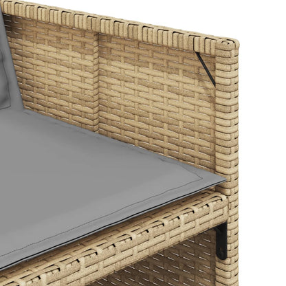 Set Pranzo da Giardino 9 pz con Cuscini Beige Misto Polyrattan | homemem39