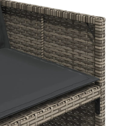 Set da Pranzo da Giardino 9 pz con Cuscini in Polyrattan Grigio | homemem39