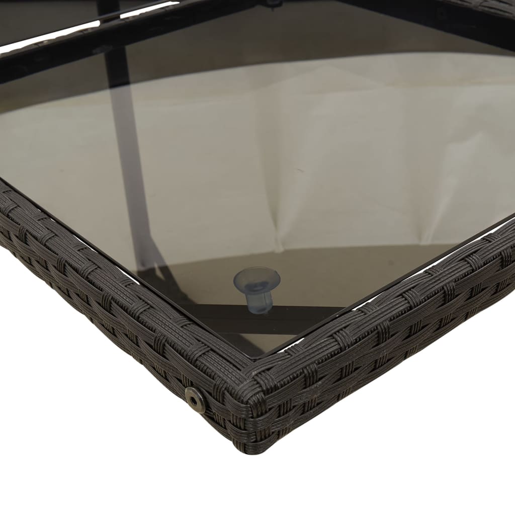 Set da Pranzo da Giardino 13pz con Cuscini Nero in Polyrattan | homemem39