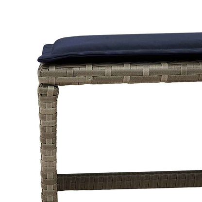 Set da pranzo da giardino da 15 pz con Cuscini in Polyrattan Grigio | homemem39