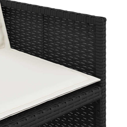 Set da Pranzo da Giardino 11 pz con Cuscini in Polyrattan Nero | homemem39