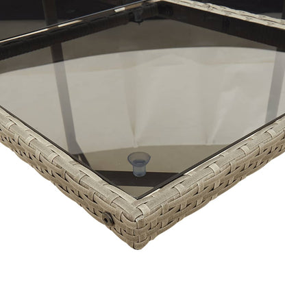 Set da pranzo da giardino da 13 pz con Cuscini in Polyrattan Grigio | homemem39