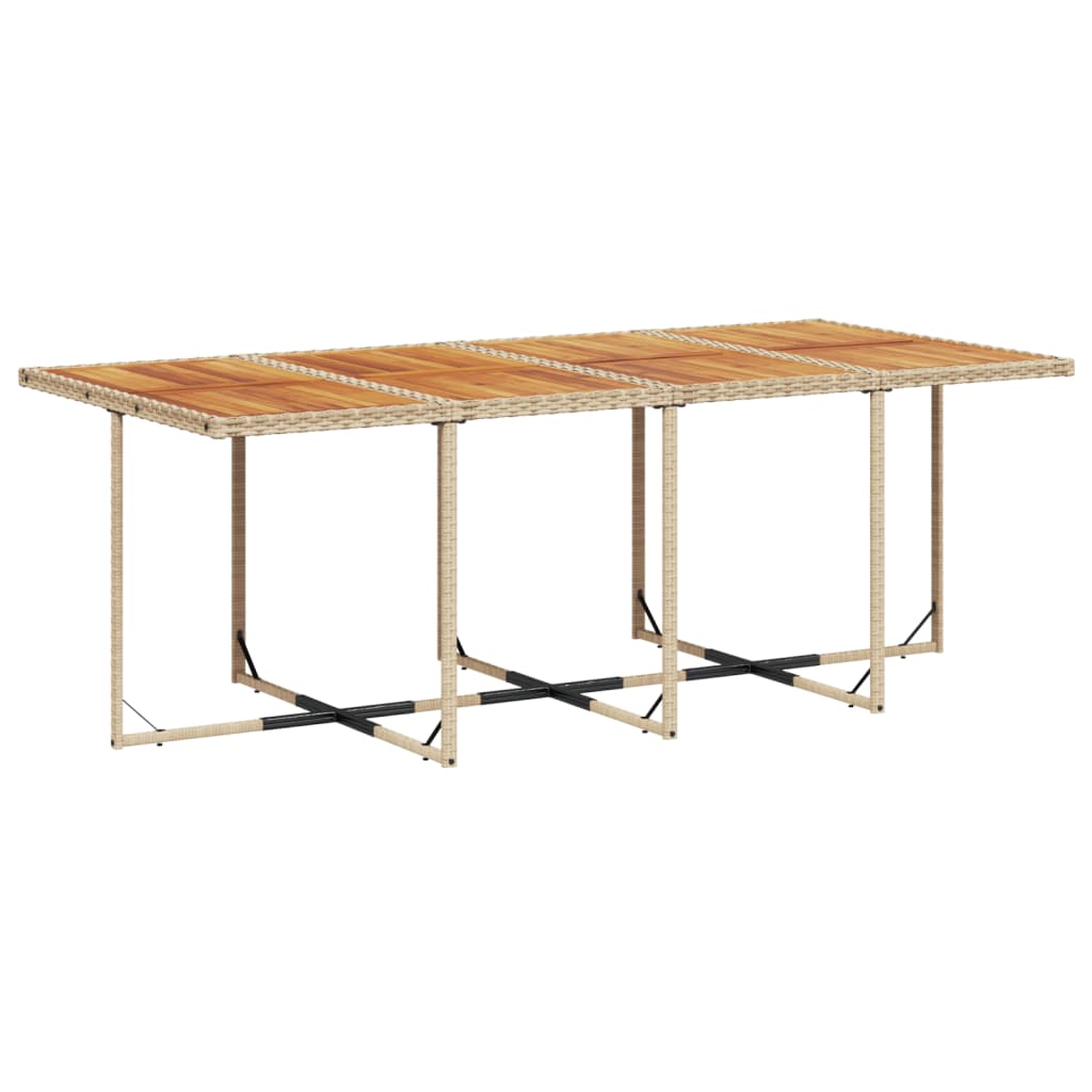 Set da Pranzo da Giardino 13 pz con Cuscini Beige in Polyrattan | homemem39