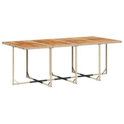 Set da Pranzo da Giardino 13 pz con Cuscini Beige in Polyrattan | homemem39