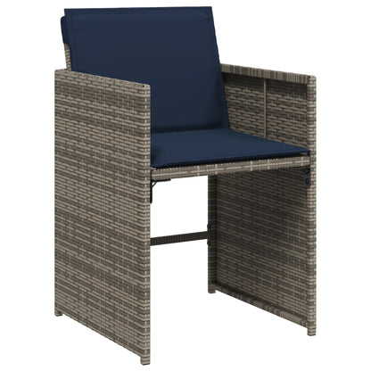 Set da pranzo da giardino da 13 pz con Cuscini in Polyrattan Grigio | homemem39