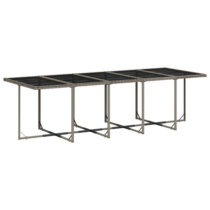 Set da Pranzo da Giardino 15 pz con Cuscini Grigio Polyrattan | homemem39
