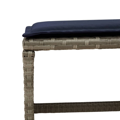 Set da pranzo da giardino da 15 pz con Cuscini in Polyrattan Grigio | homemem39