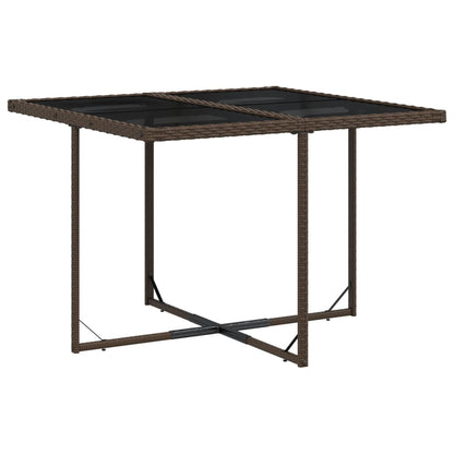 Set da Pranzo da Giardino 9pz con Cuscini Marrone in Polyrattan | homemem39