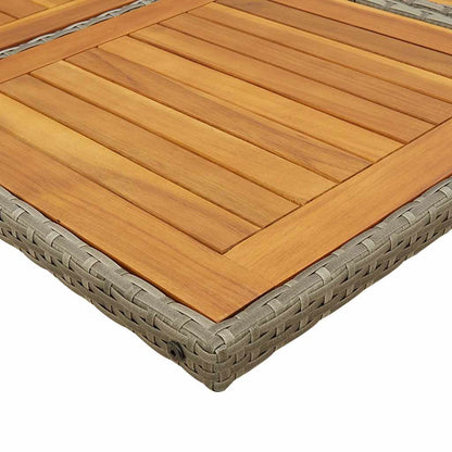 Set da pranzo da giardino da 9 pz con Cuscini in Polyrattan Grigio | homemem39