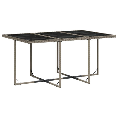 Set da Pranzo da Giardino 11pz con Cuscini in Polyrattan Grigio | homemem39