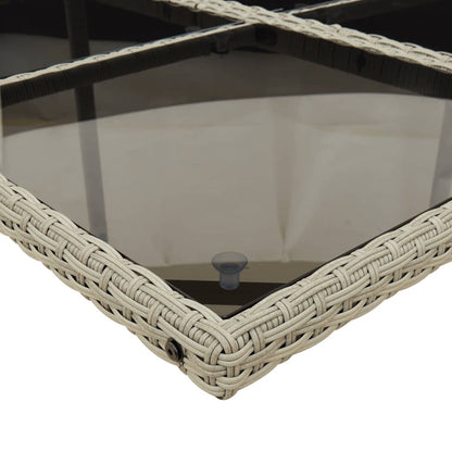 Set Pranzo Giardino 11pz con Cuscini Grigio Chiaro Polyrattan | homemem39
