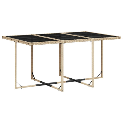 Set Pranzo da Giardino 11 pz con Cuscini Beige Misto Polyrattan | homemem39