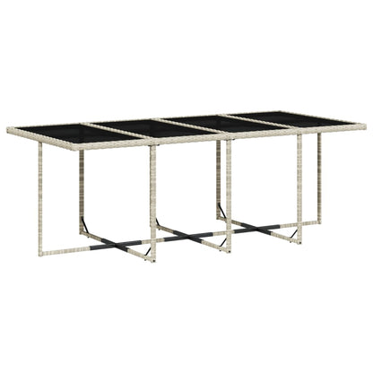 Set da Pranzo da Giardino 13pz con Cuscini Grigio in Polyrattan | homemem39
