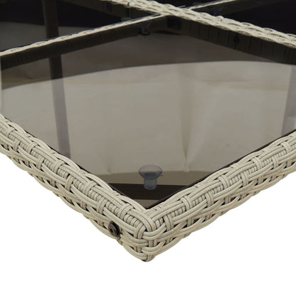 Set da Pranzo da Giardino 15 pz con Cuscini Grigio Polyrattan | homemem39