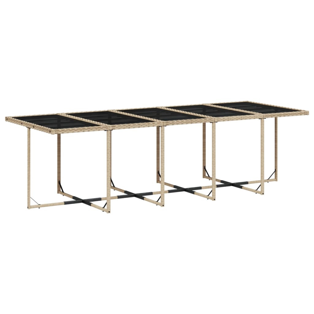 Set Pranzo da Giardino 15 pz con Cuscini Beige Misto Polyrattan | homemem39