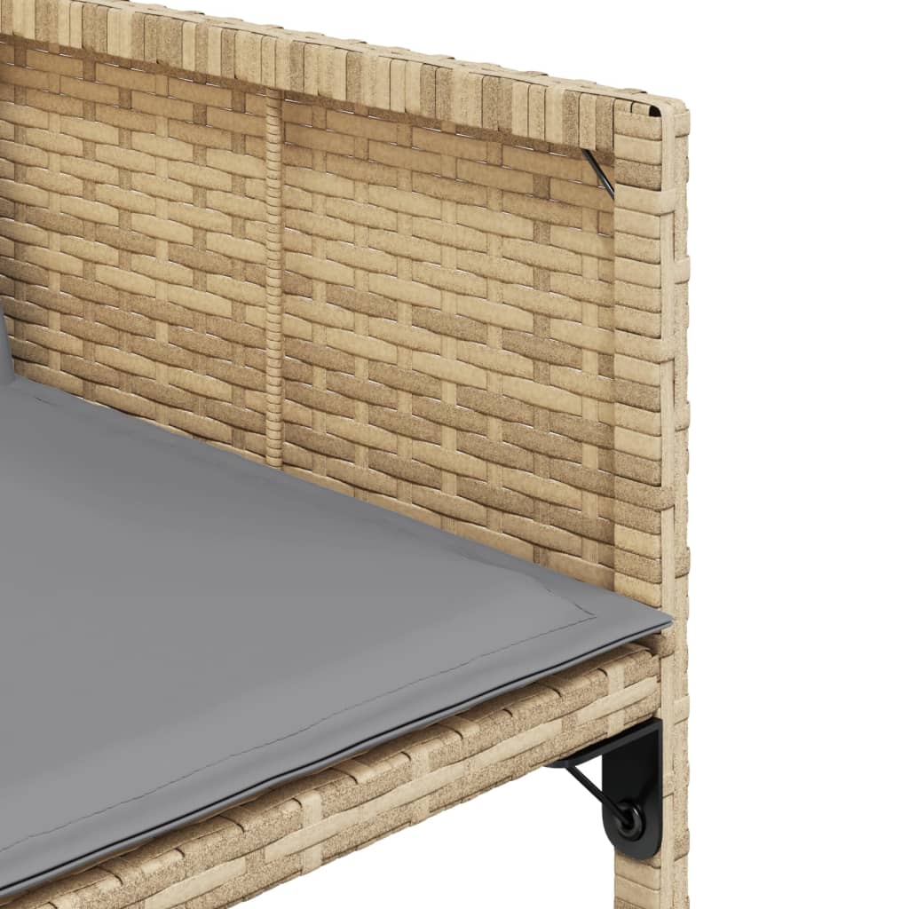 Set Pranzo da Giardino 5 pz con Cuscini Beige Misto Polyrattan | homemem39