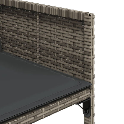 Set da Pranzo da Giardino 9 pz con Cuscini in Polyrattan Grigio | homemem39