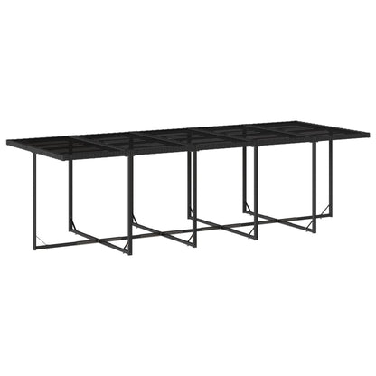 Set da Pranzo da Giardino 11 pz con Cuscini in Polyrattan Nero | homemem39