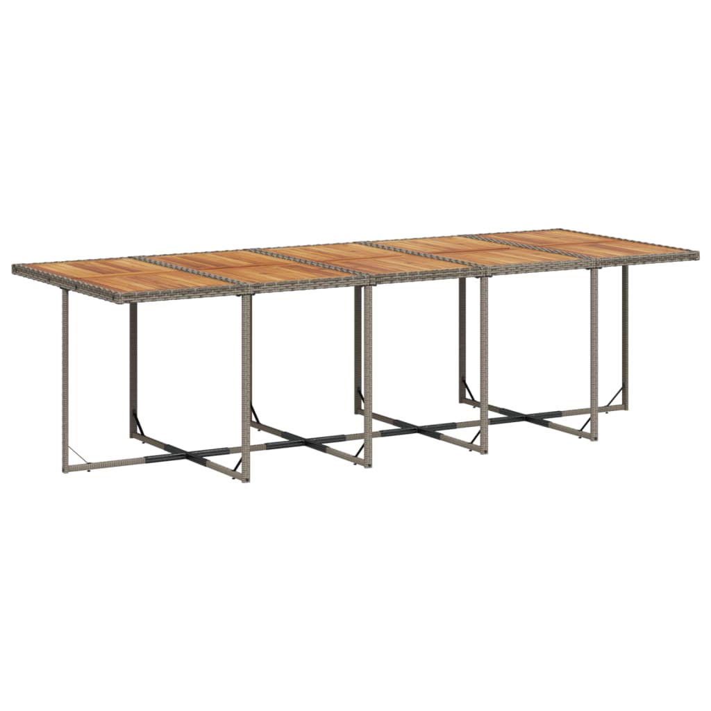 Set da Pranzo da Giardino 11pz con Cuscini in Polyrattan Grigio - homemem39