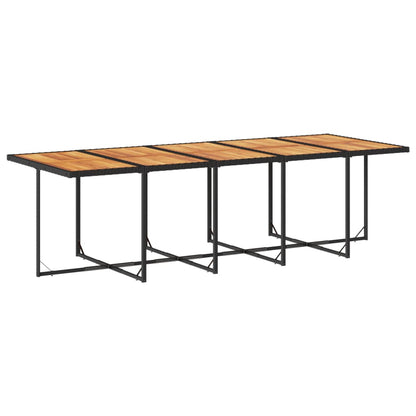 Set da Pranzo da Giardino 11 pz con Cuscini in Polyrattan Nero - homemem39