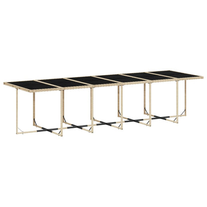 Set Pranzo da Giardino 13 pz con Cuscini Beige Misto Polyrattan | homemem39
