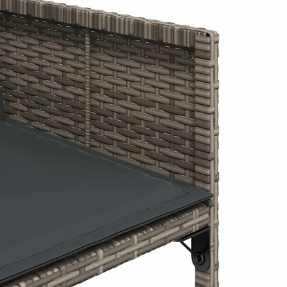 Set da Pranzo da Giardino 11pz con Cuscini in Polyrattan Grigio | homemem39