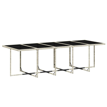 Set da Pranzo da Giardino 15 pz con Cuscini Grigio Polyrattan | homemem39