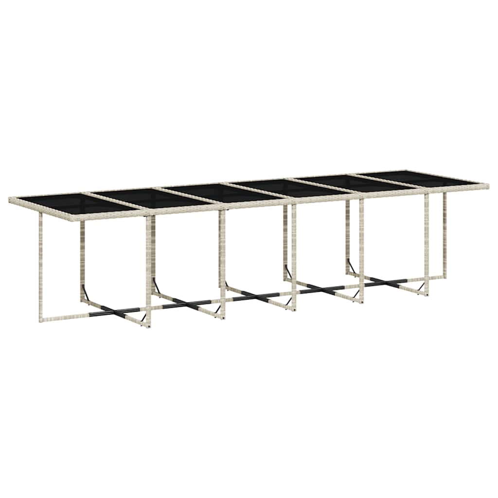 Set da Pranzo da Giardino 17pz con Cuscini Grigio in Polyrattan | homemem39