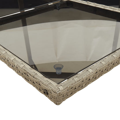 Set da pranzo da giardino da 9 pz con Cuscini in Polyrattan Grigio | homemem39