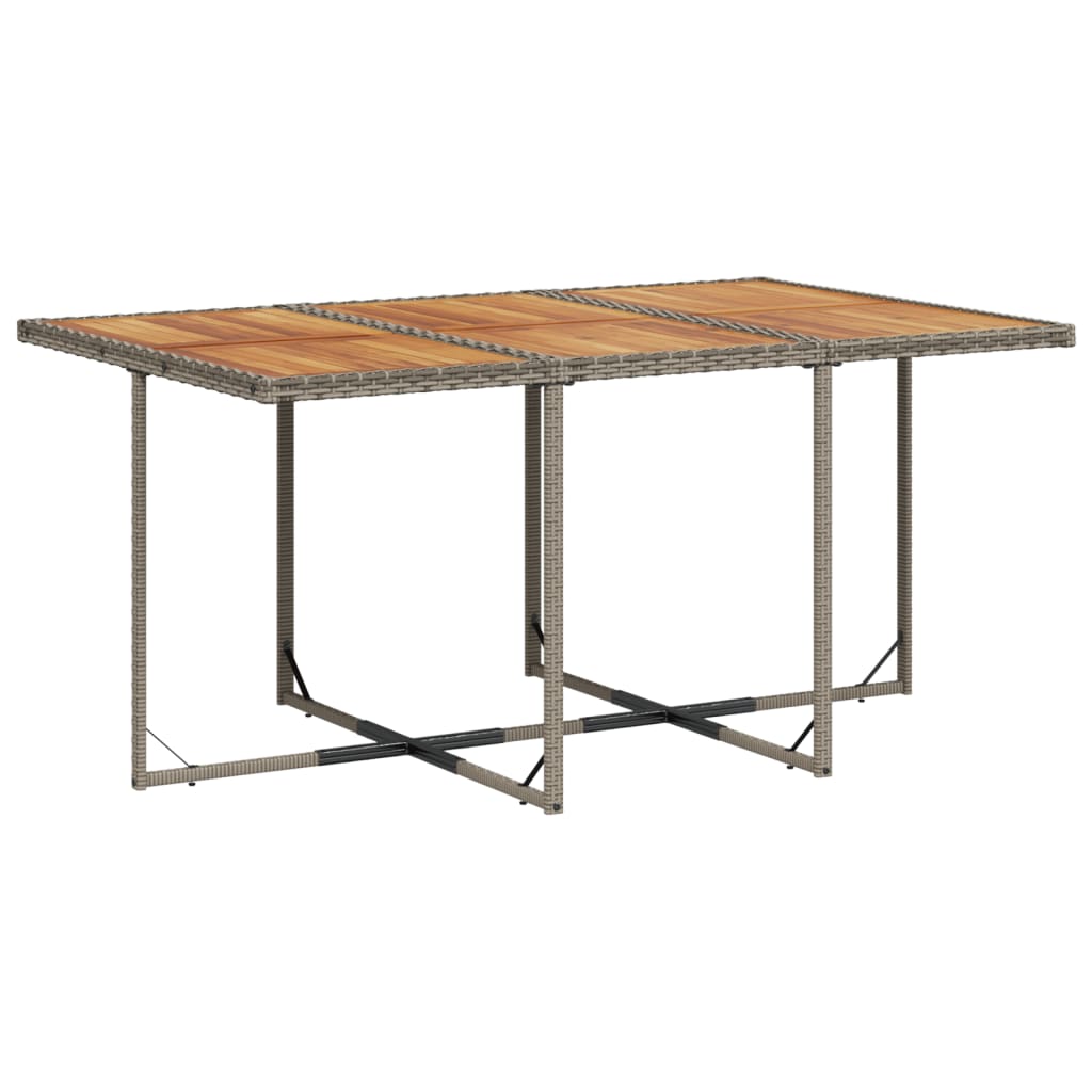 Set da Pranzo da Giardino 11pz con Cuscini in Polyrattan Grigio - homemem39