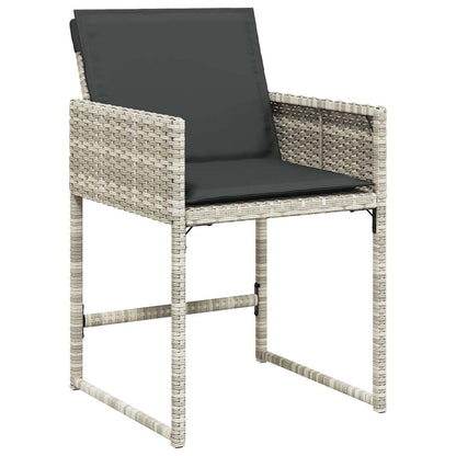 Set da Pranzo da Giardino 13pz con Cuscini Grigio in Polyrattan - homemem39