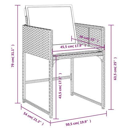 Set Pranzo da Giardino 13 pz con Cuscini Beige Misto Polyrattan | homemem39