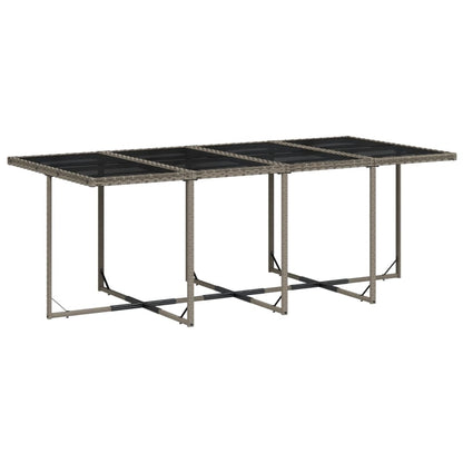 Set da pranzo da giardino da 13 pz con Cuscini in Polyrattan Grigio | homemem39