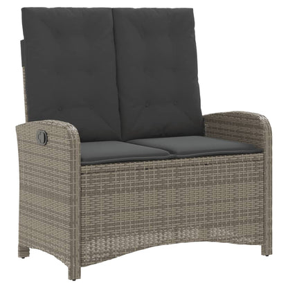 Set da Pranzo da Giardino 4 pz con Cuscini in Polyrattan Grigio | homemem39
