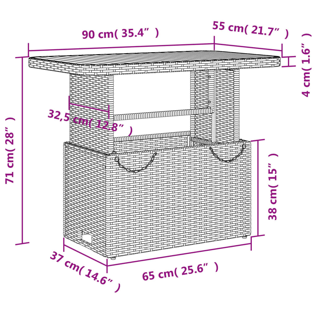 Set da Pranzo da Giardino 4 pz con Cuscini in Polyrattan Grigio | homemem39
