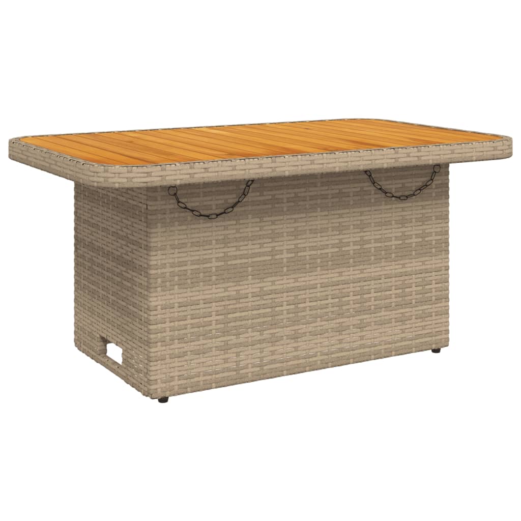Set da Pranzo da Giardino 2 pz con Cuscini Beige in Polyrattan - homemem39