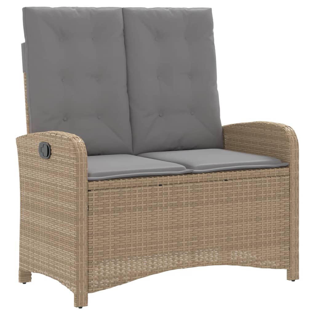 Set da Pranzo da Giardino 4 pz con Cuscini Beige in Polyrattan | homemem39