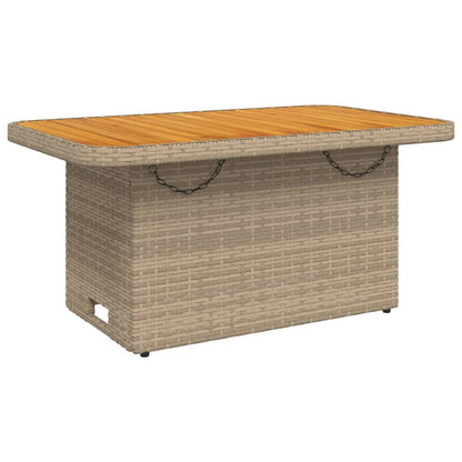 Set da Pranzo da Giardino 2 pz con Cuscini Beige in Polyrattan - homemem39