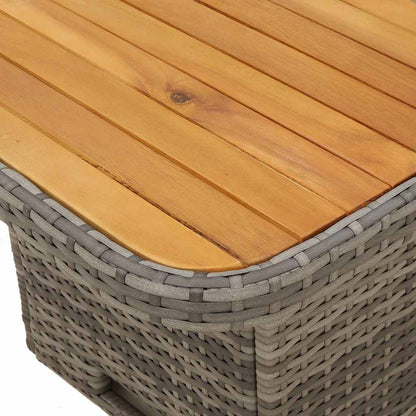 Set da Pranzo da Giardino 2 pz con Cuscini in Polyrattan Grigio | homemem39