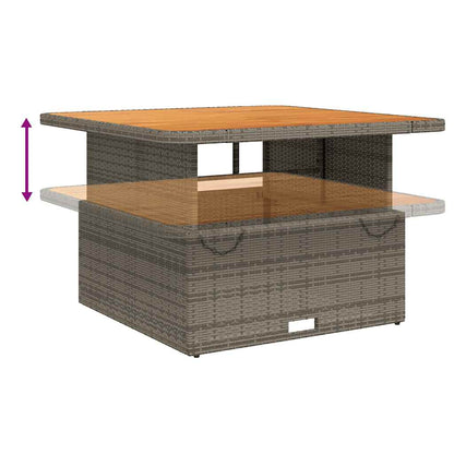 Set da Pranzo da Giardino 2 pz con Cuscini in Polyrattan Grigio | homemem39