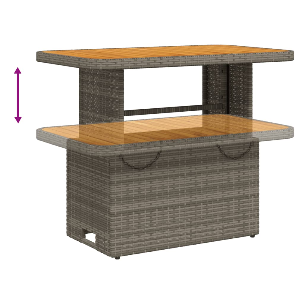 Set da Pranzo da Giardino 4 pz con Cuscini in Polyrattan Grigio | homemem39