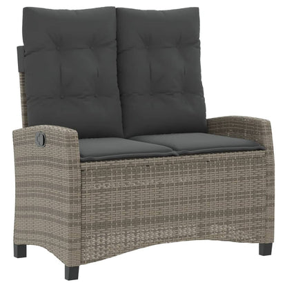 Set da Pranzo da Giardino 4 pz con Cuscini in Polyrattan Grigio | homemem39