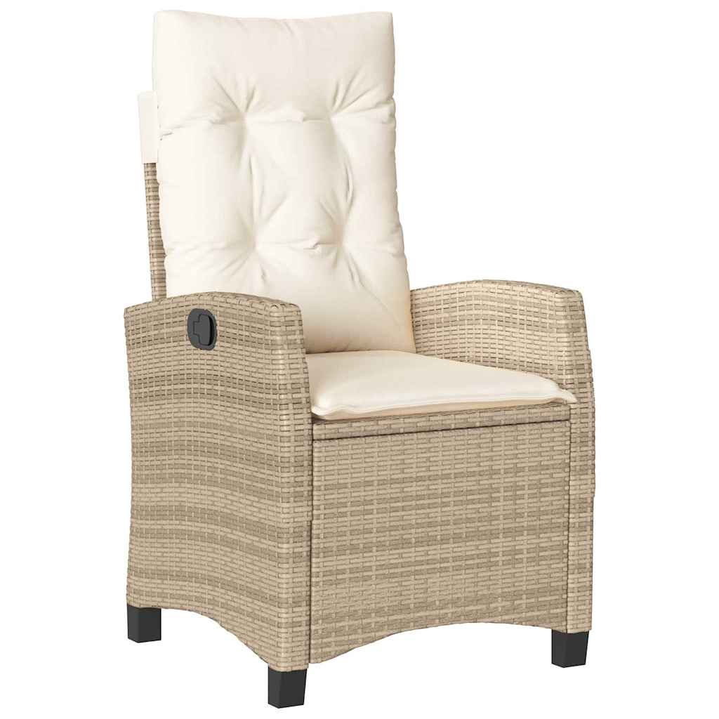 Set da Pranzo da Giardino 4 pz con Cuscini Beige in Polyrattan | homemem39