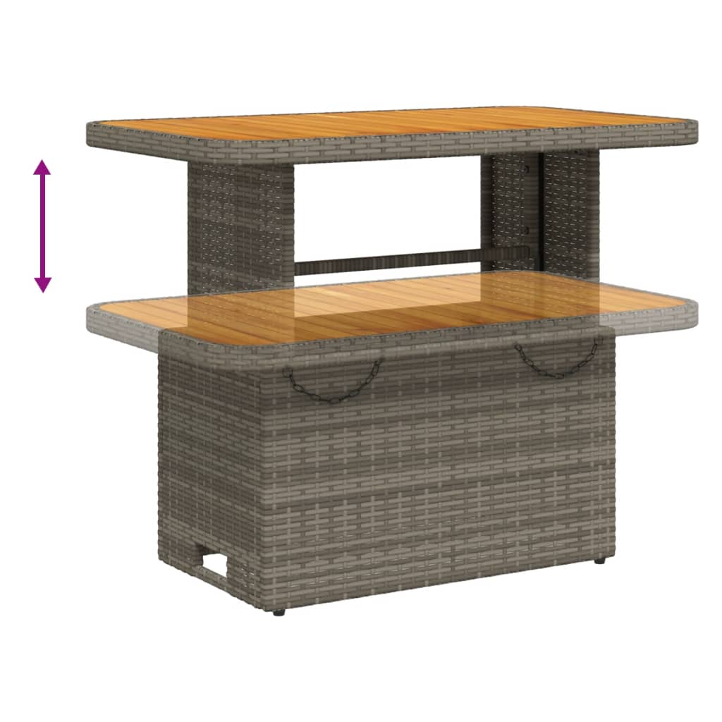 Set da Pranzo da Giardino 4 pz con Cuscini in Polyrattan Grigio | homemem39