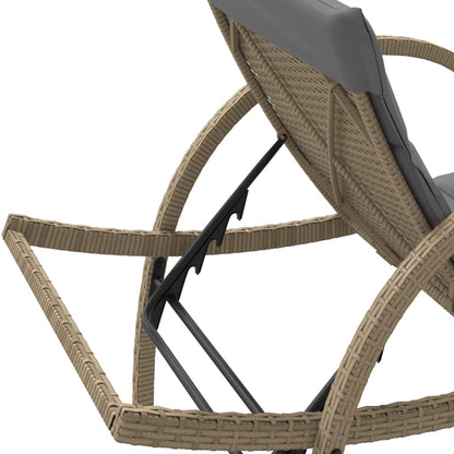 Lettini Prendisole 2 pz con Cuscini Beige in Polyrattan - homemem39